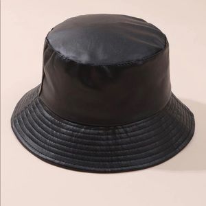 Faux Leather Bucket Hat
